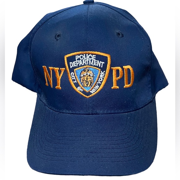 Vintage Other - Vintage City of NEW YORK Navy Blue POLICE Snap Back Baseball Hat MINTY NYC